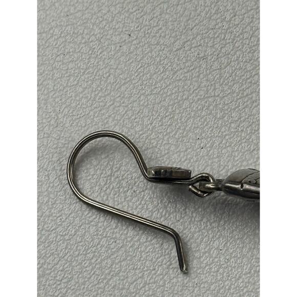 Nefertiti Egyptian Revival Vintage Unmarked Sterling Silver Pierced Earrings - Picture 6 of 12